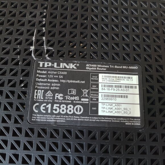 TP-Link Archer C5400 v2 AC5400 Tri Band WiFi Gigabit Router - Picture 5 of 10